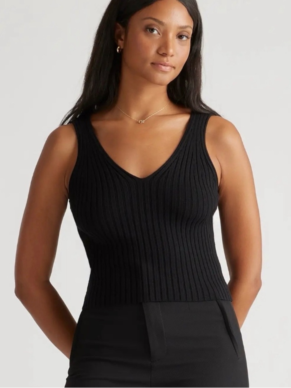 Quince Eco-Knit Cropped Sweater Tank